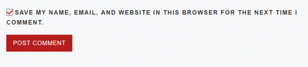 GDPR compliance checkbox in the WordPress comments