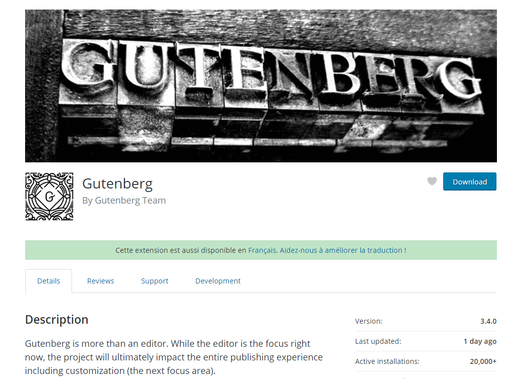Gutenberg wordpress